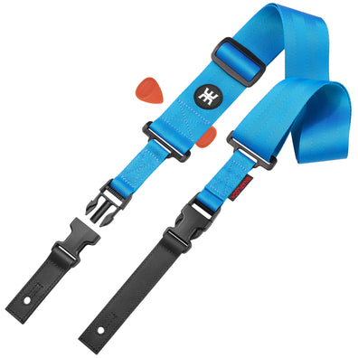 AMUMU SNAPLOCK Miami Blue Guitar Strap ā Quick-Release, Heavy-Duty & Ultra Comfortable
